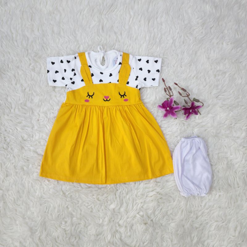 baju bayi perempuan set dress baby ksn8