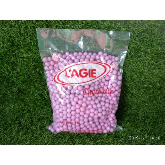 

Coklat L'agie Miniball Pink 1kg / Lagie minibal pink 1kg