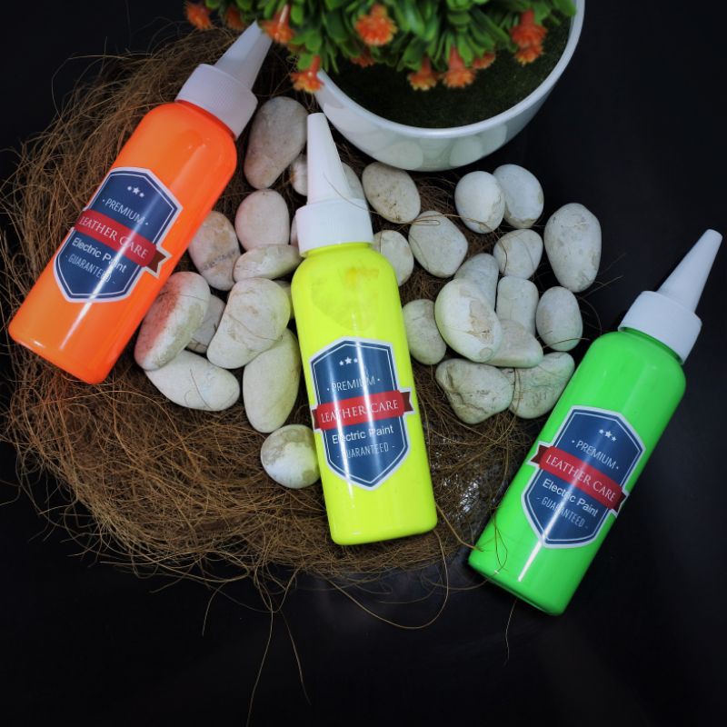 

Cat Kulit Sepatu Tas Jaket Dll Warna Neon Stabilo Elektrik Premium