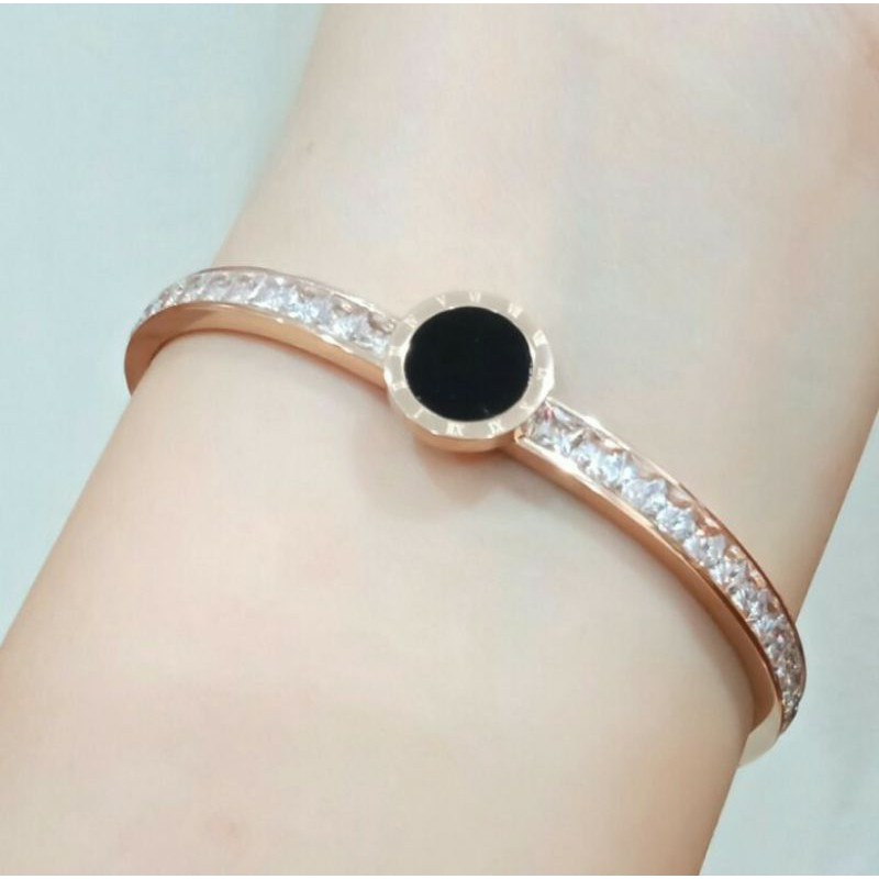 gelang titanium wanita stainlees steel terbaru