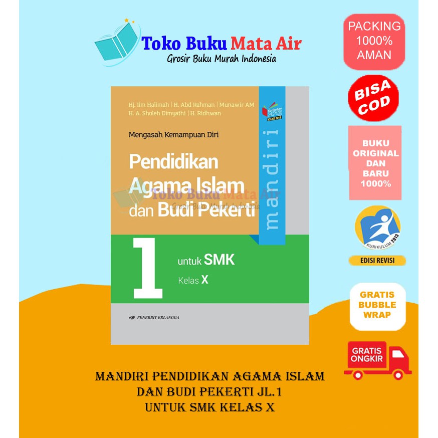 BEST SELLER ORIGINAL MANDIRI PENDIDIKAN AGAMA ISLAM & BUDI PEKERTI SMK/MAK KELAS 10 11 12