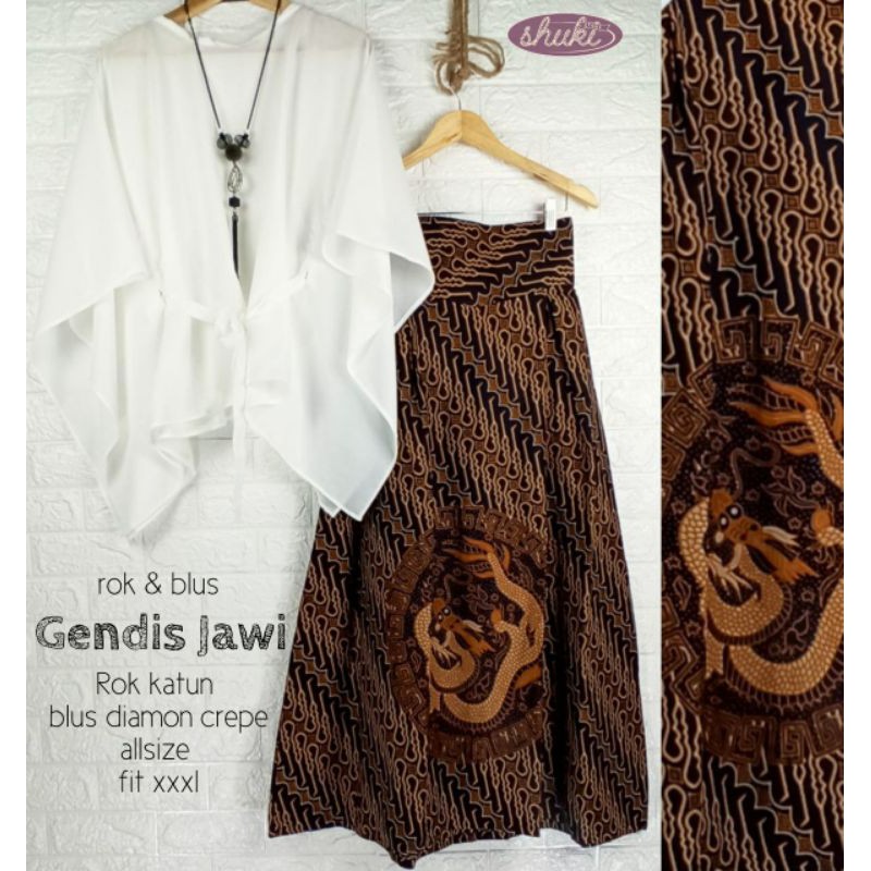 Baju Batik Wanita Gendis Jawi Rok & Blus
