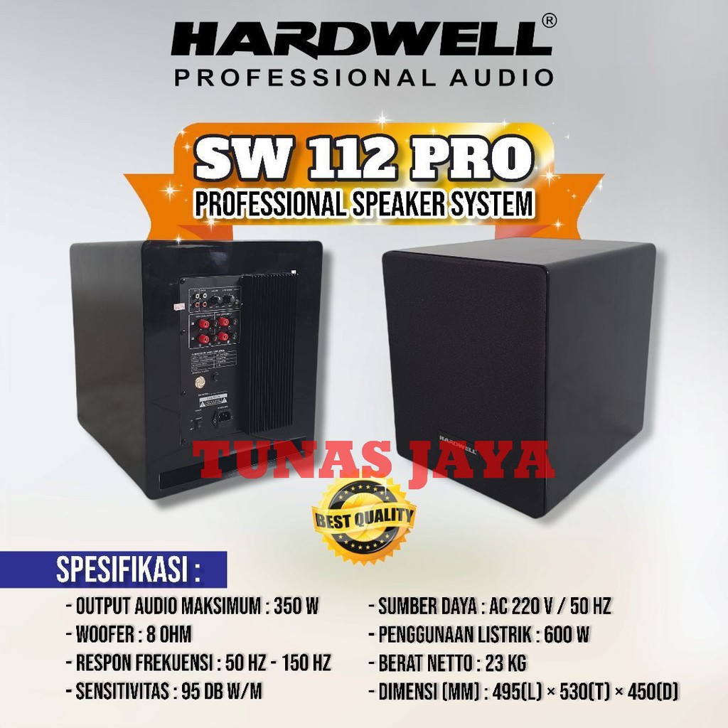 SUBWOOFER HARDWELL SW112PRO - SW 112 PRO 12 INCH ORIGINAL