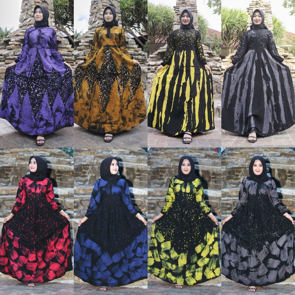 Paling Murah Gamis Twill Ori Gamis Twil Abstrak Pelangi Bukan Gamis Rayon Candi Mekar YDVBXwWUZRBJOo