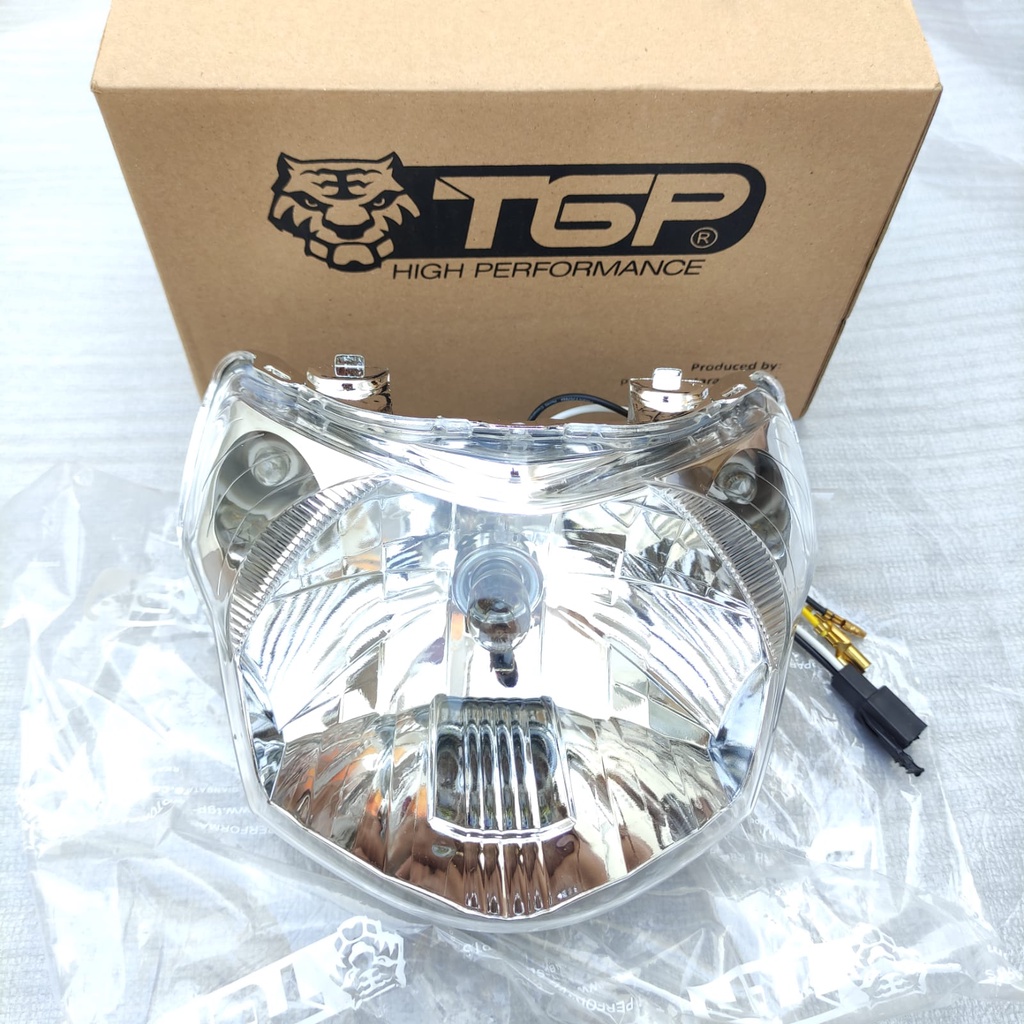 REFLEKTOR LAMPU DEPAN VEGA ZR 2009 KE ATAS KOMPLIT BOHLAM TGP BENING