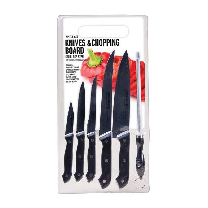 

Promo Scandia Pisau Set Knife & Chopping Board Set 7 Pcs (Ka0015) Lapakbrg2000