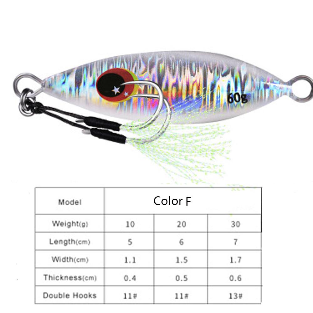 Umpan Pancing Logam Bulu Warna Warni Top 10g 20g 30g Lead Casting