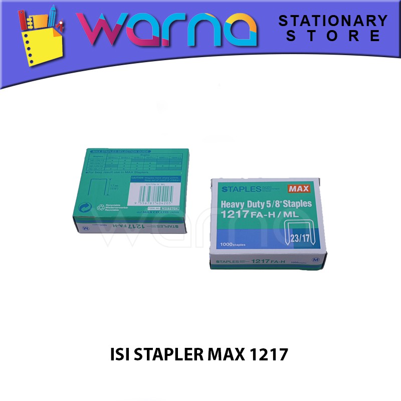 

REFIL STAPLER ISI STAPLES MAX 1217