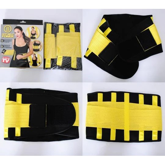 Hot Shaper HOT POWER BELT Korset Pelangsing Pembakar Lemak Dengan Perekat PRIA dan WANITA