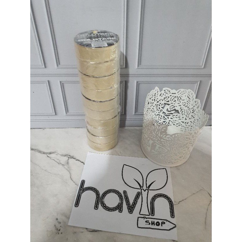 (10pc) ISOLASI LISTRIK/VINYL ELECTRICAL TAPE/ISOLASI KABEL/SELOTIP PVC-Bening