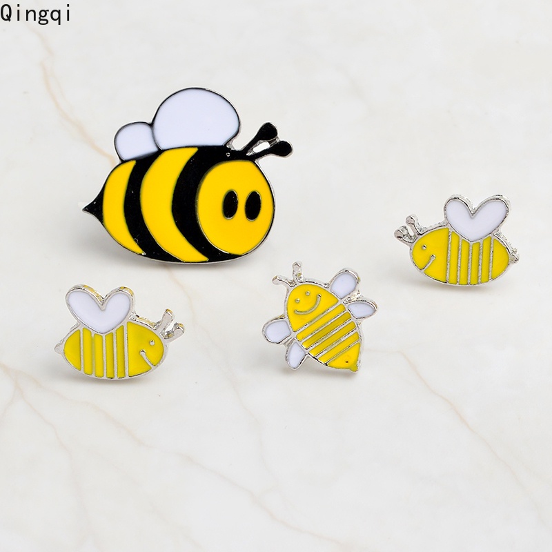 Bros Pin Enamel Desain Kartun Lebah Tulisan Save The Honey Untuk Hadiah