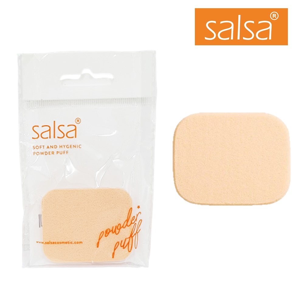 SALSA Soft And Hygenic Powder Puff Indonesia / Sponge Makeup / Face Spons Spon Wajah Bulat Persegi Coklat / Foundation Compact Loose Cushion / Bedak Padat Tabur / Satuan Full Set Paket Lengkap / Cosmetic Beauty Tools Curler Brush Palette Glue Blender Kuas