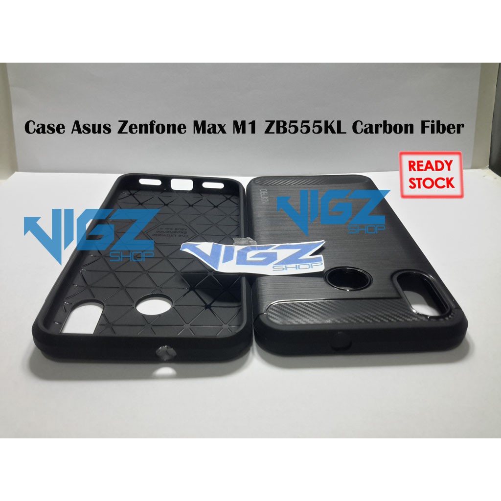 Case Asus Zenfone Max M1 ZB555KL Carbon Fiber Slim Delkin Original