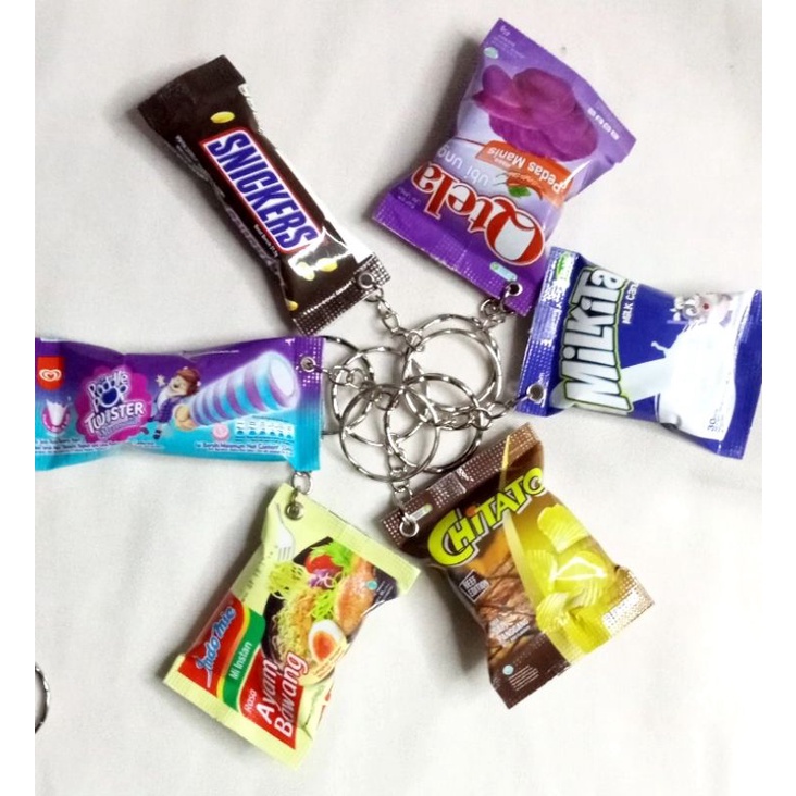 (COD)GANTUNGAN KUNCI MINIATUR SNACK UNIK LUCU-1