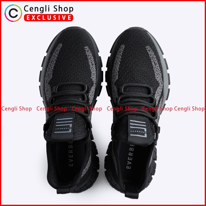 SEPATU SNEAKER EVERBEST PRIA ORIGINAL CASUAL KETS BRANDED HITAM EM36