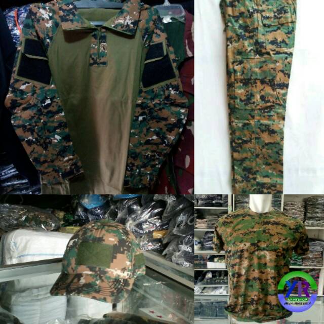 HARGA PROMO SATU PAKET PAKAIAN MARPAT / TOPI BAJU BDU CELANA KAOS