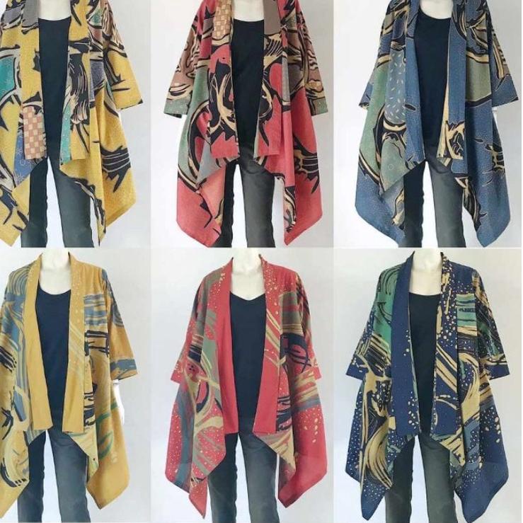 Terbaru.. LONG CARDI BATIK ASIMETRIS | LONG VEST BATIK WANITA ASIMETRIS