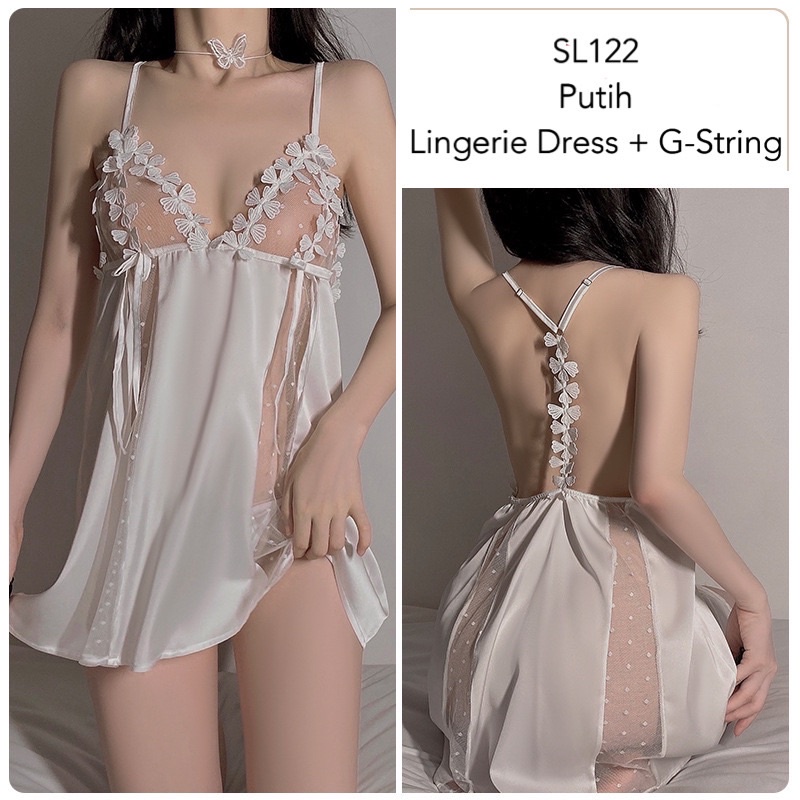 Lingerie Dress Sexy Wanita/ Baju Tidur Sexy Wanita / Lingerie Sexy Dress Transparan/ Sleepwear Sexy 122