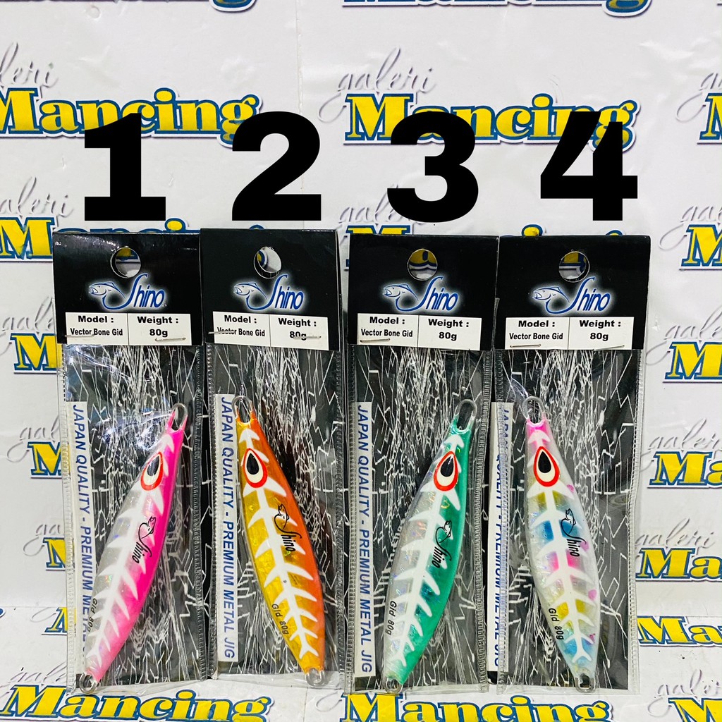 LURE UMPAN METAL JIG SHINO VECTOR BONE GID 80GR
