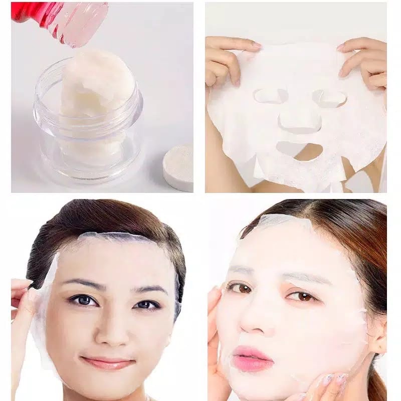 Masker Wajah Tablet Polos Kertas Tissue Bahan Bagus / DIY Compressed Facial Paper
