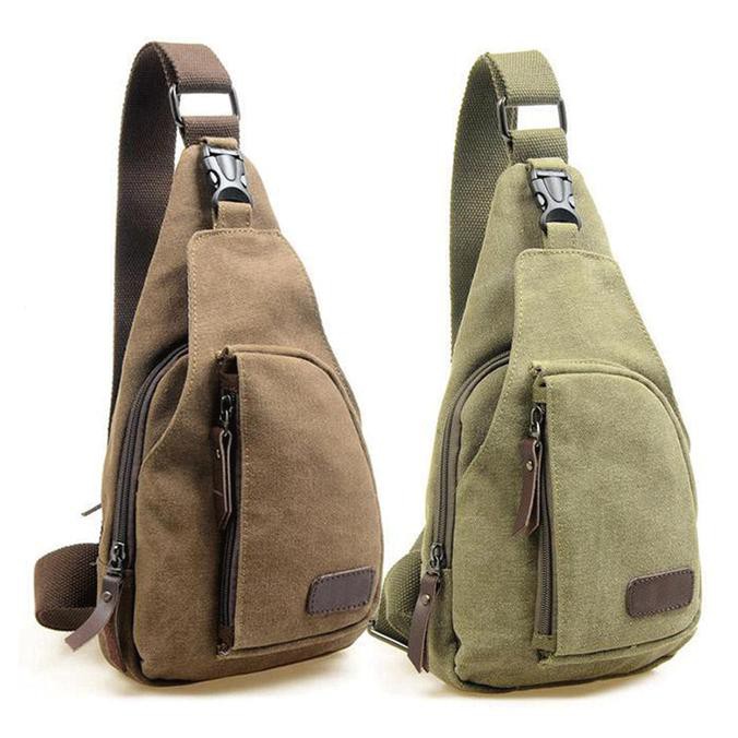 Tas Selempang Pria Kanvas / Sling Bag / Slempang Bodypack Canvas Terbaru