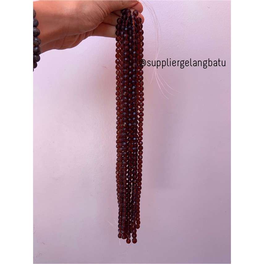 kristal bola dunia cutting 8mm Brown quartz COKLAT TUA kuarsa aksesori