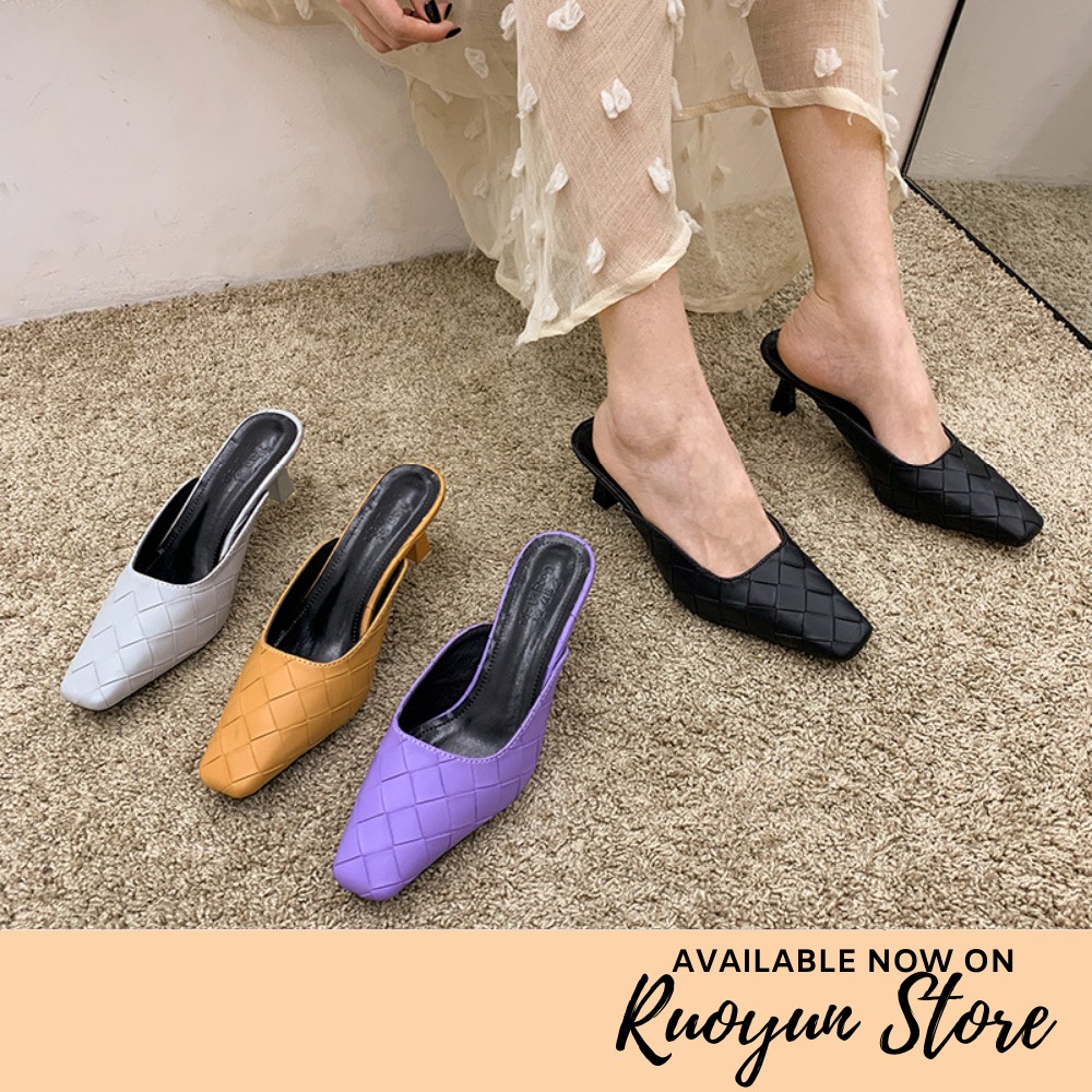 RYS - Luxy Rattan Sepatu Mules Korea Fashion Casual - Ori Import