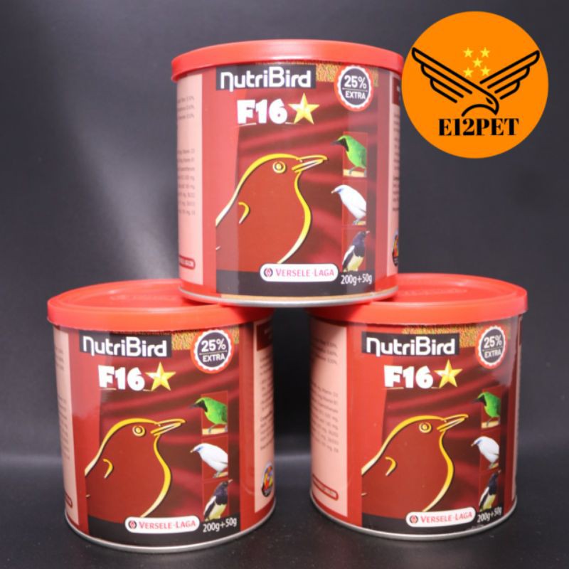 Nutribird F16 200gr+50gr Pelet Burung Pemakan Buah & Serangga Burung Jalak / Kacer