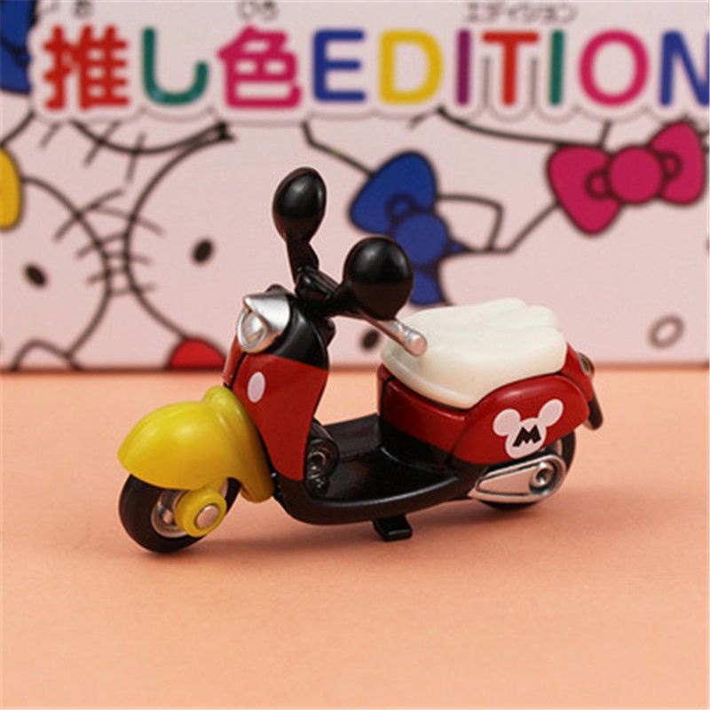 Tomica Diecast Toys Small Alloy Motorcycle Model Mickey Minnie Anime Gift