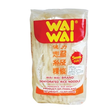 

WAI WAI Kwetiau 400gr/Dehydrated Rice Noodle/Mie Thailand/Import