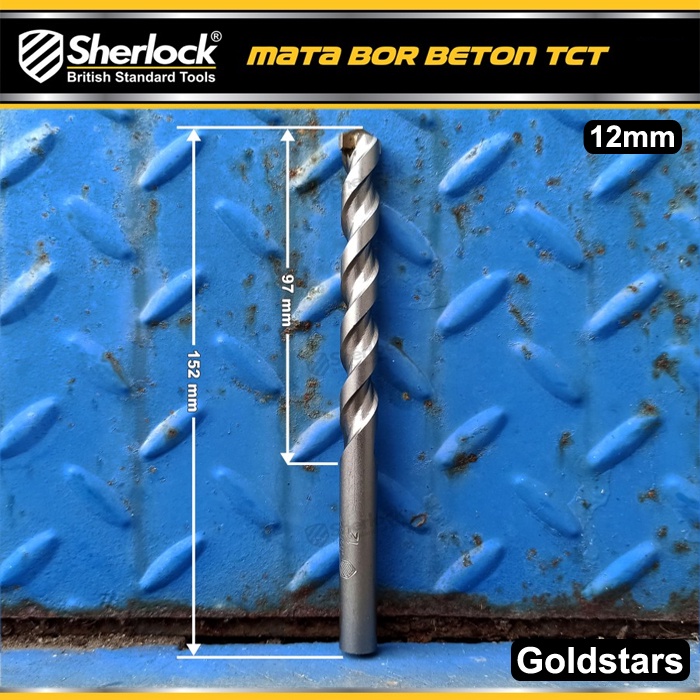 Mata Bor Beton TCT 12 mm Sherlock (mata terbuat dari TUNGSTEN CARBIDE TIPS)