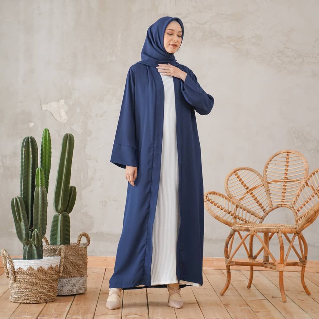 

Irsalina Basic Abaya Outer Navy Blue