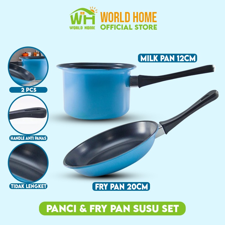 Big Promo Paket Hemat Panci Set 5 in 1 Panci Teflon serbaguna Fry Pan Milk Pan Murah