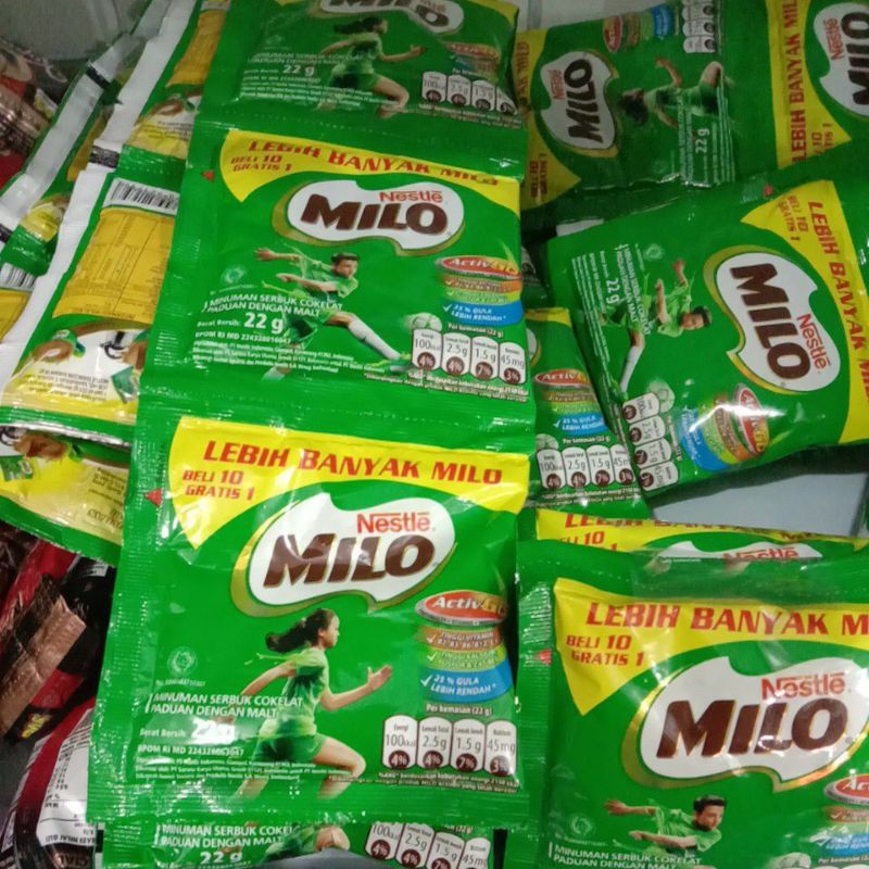 

Milo 22g/renteng isi 11