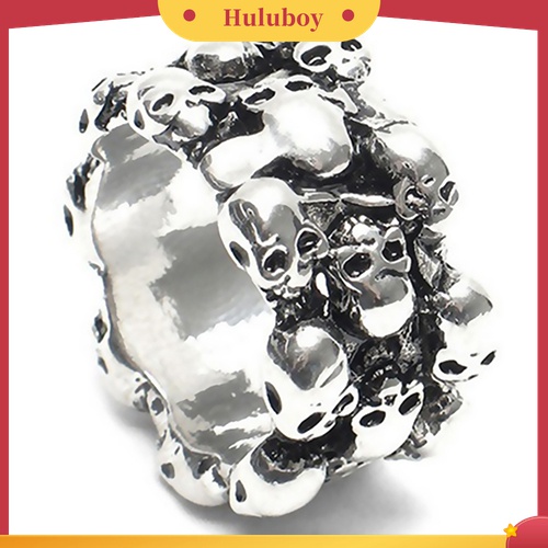 1pc Cincin Knuckle Desain Tengkorak Bahan Stainless Steel Gaya Gothic Punk Untuk Pria