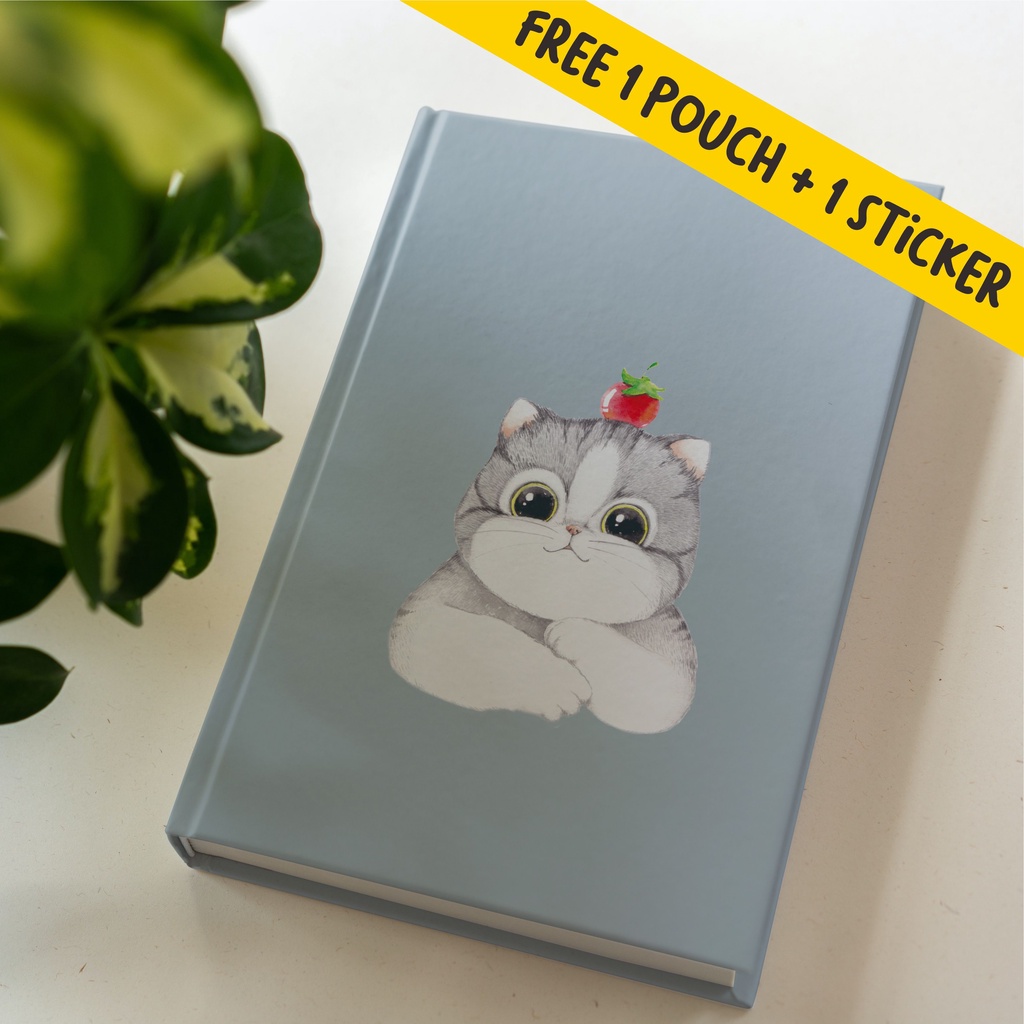 

Buku Notebook Catatan Diary Planner Journal Agenda, Polos dan Dotted Kucing Apel