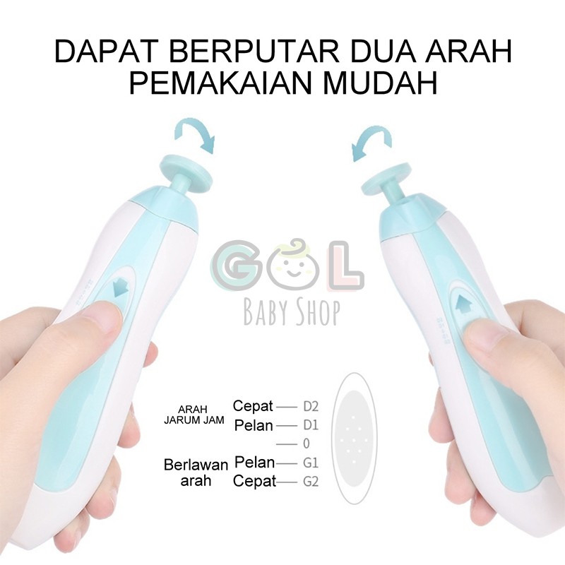 Gunting Kuku Elektrik Bayi &amp; Dewasa Electric Nail Trimmer Manicure Set pemotong kuku bayi