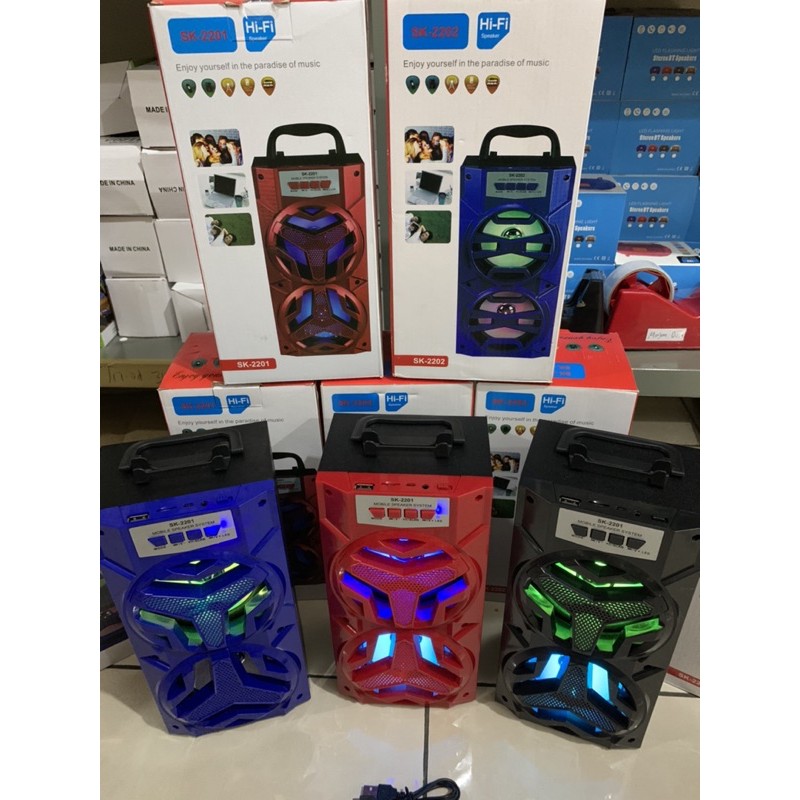 Speaker Bluetooth Portable MH-36BT Sk-2201 Sk-2202 Standing Hi-Fi Bass Fj-2201 Fj-2202-2