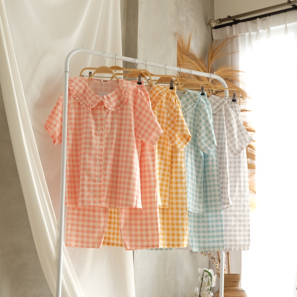 Dilys Pajamas Set - Atasan Celana Baju Tidur Setelan Wanita