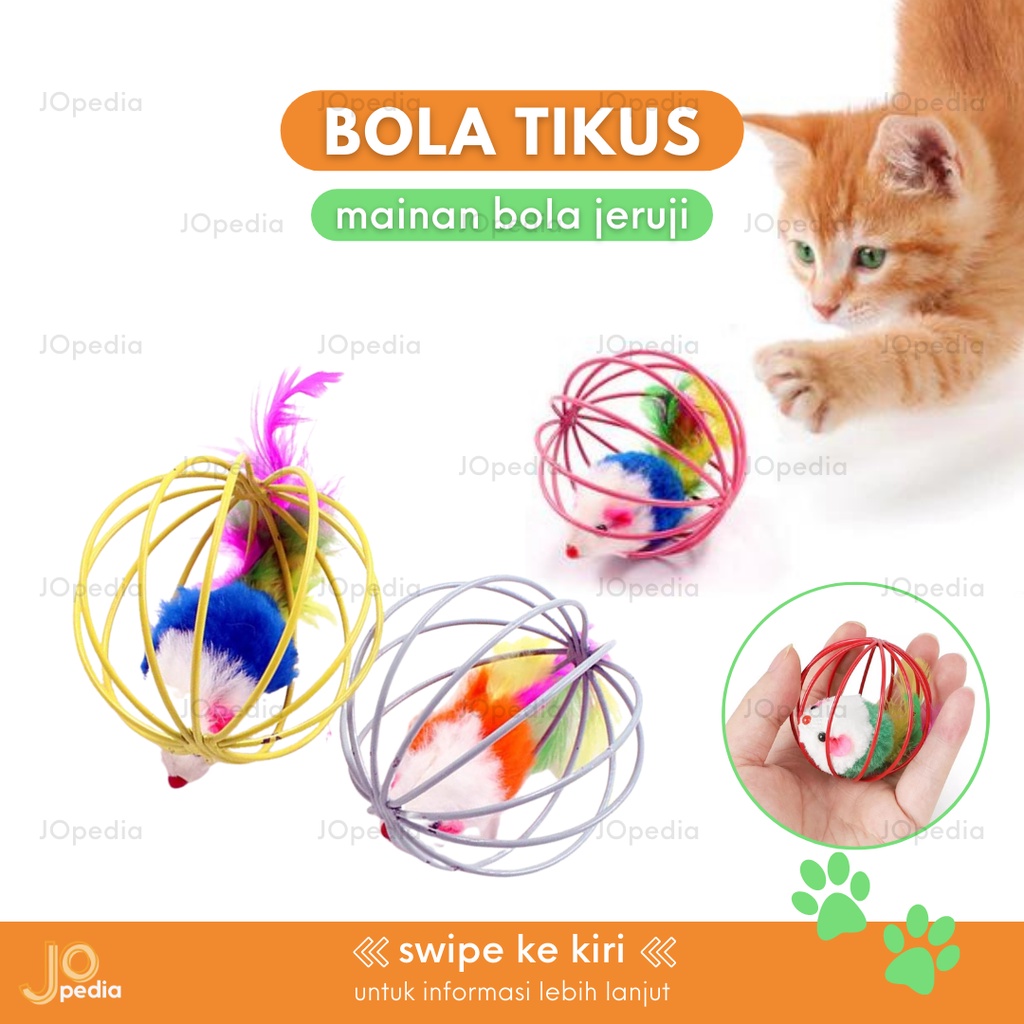 BOLA TIKUS JERUJI Mainan Kucing Anjing Gigit Dog Cat Toy