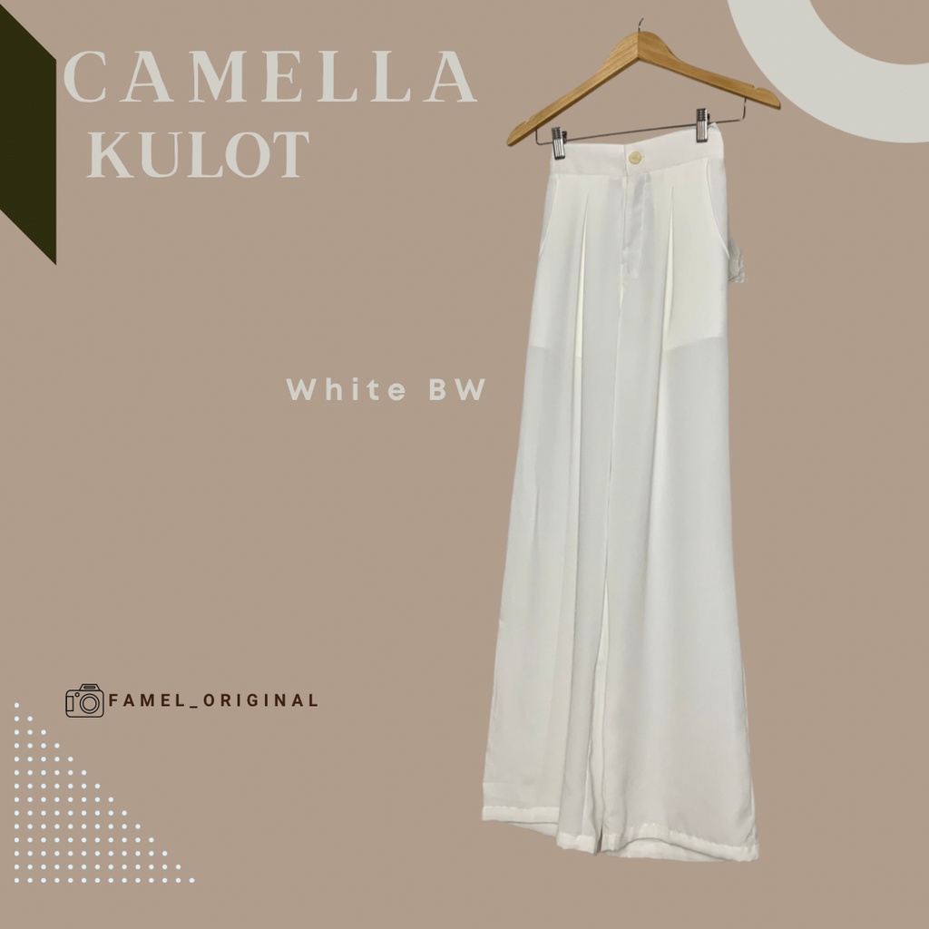 Camella Kulot Putih | Kulot | Celana Kulot | Celana Kulot Wanita | Celana Kulot Highwaist | Highwais