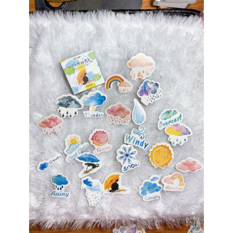 

Sticker scrapbook/stiker kawaii/scrapbook kawaii/motif weather