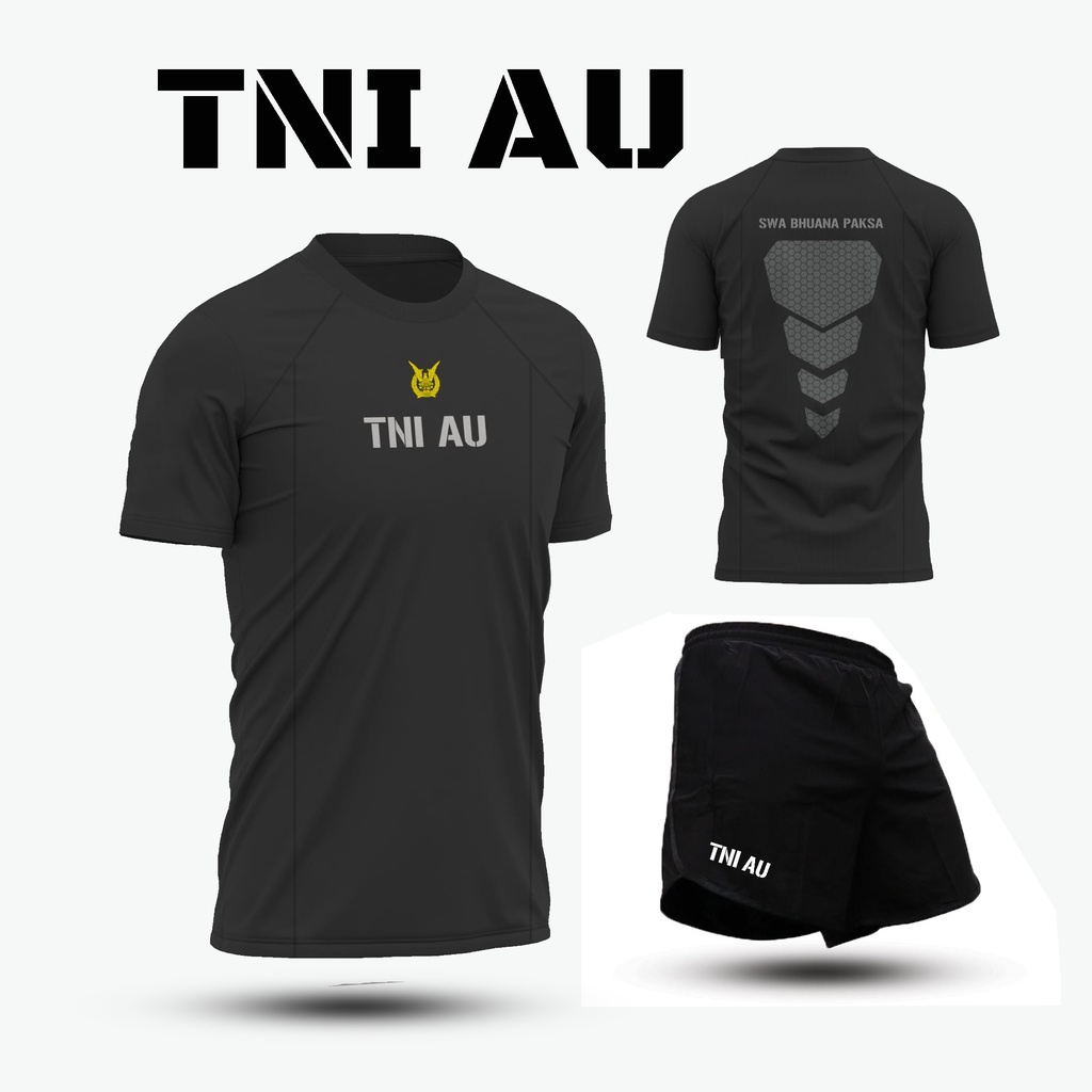 Baju Stelan Olahraga TNI AU / Set Olahraga TNI AU / Kaos Stelan Olahrga TNI AU / Kaos TNI AU / Baju 
