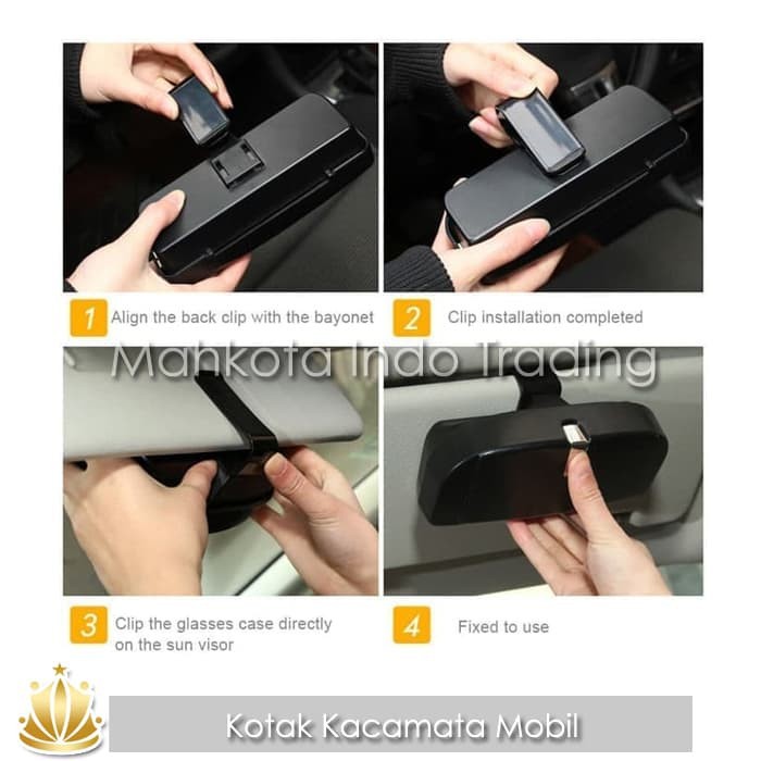 Kotak Kacamata Mobil Sun Visor Sunglasses Organizer Box Tempat Koin