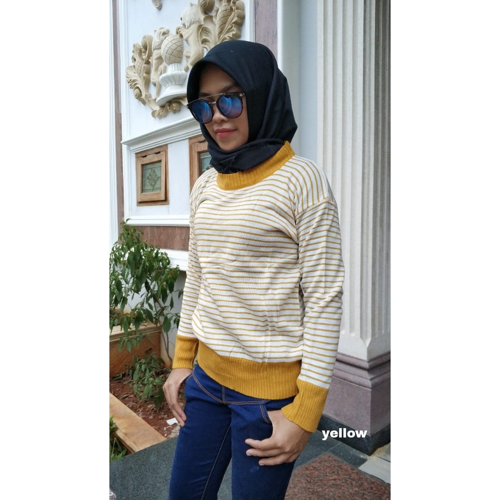 [Blouse Elisabet RO] Blouse wanita rajut Varian warna