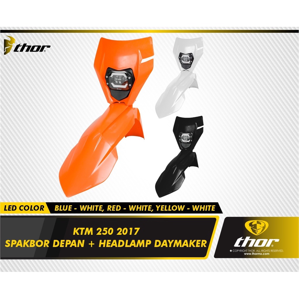 Sparkboard Spakbor Slebor Depan Headlamp Lampu Depan Daymaker Led Ktm 250 2017 Thor