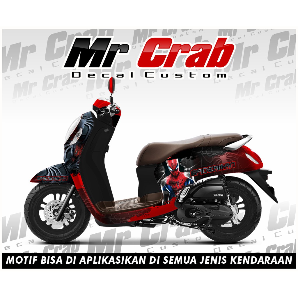 Decal scoopy full body Full Blok Scopy Dekal New Fi 2017 2018 2019 2020 SPIDERMAN