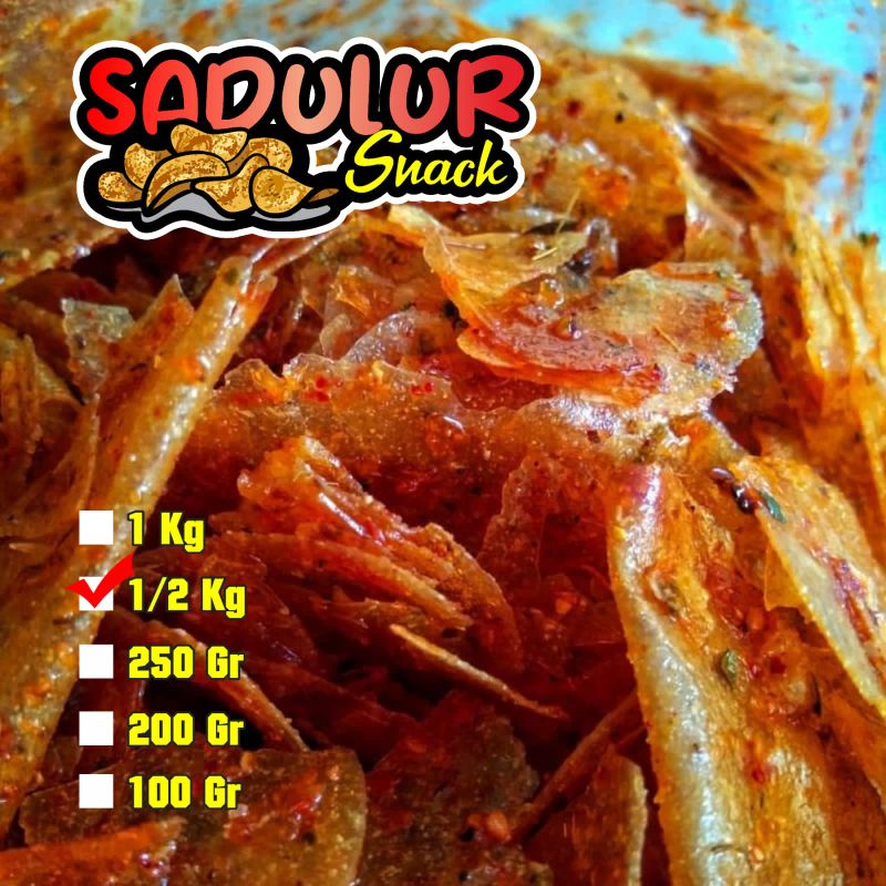 

Keripik kaca 1/2 kg/Keripik kaca pedas daun jeruk/Kripca daun jeruk