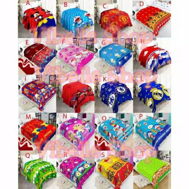 Selimut Bulu Karakter lucu Murah Wanita Pria Anak Dewasa