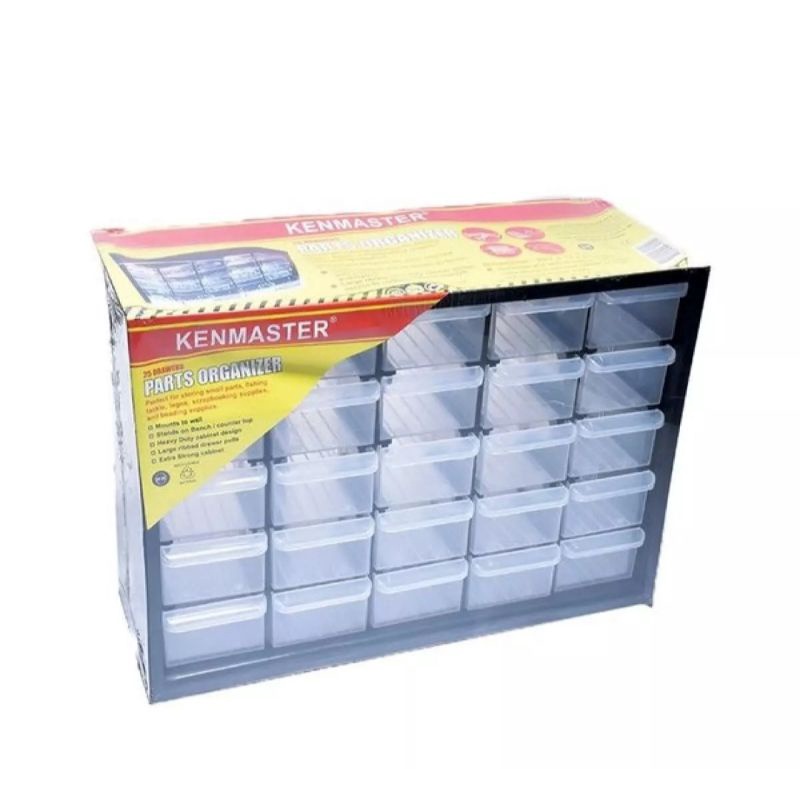 Kenmaster Rak Drawer / Rak Susun 25 Slot Part Organizer Murah